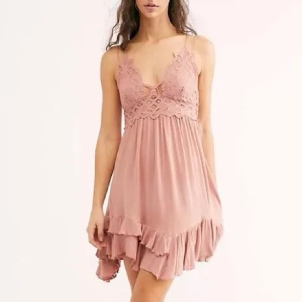 Free People Adella Slip dress. Dusty rose